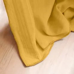 Tovaglia rettangolare garza di cotone (L350 cm) Gaïa Giallo zafferano