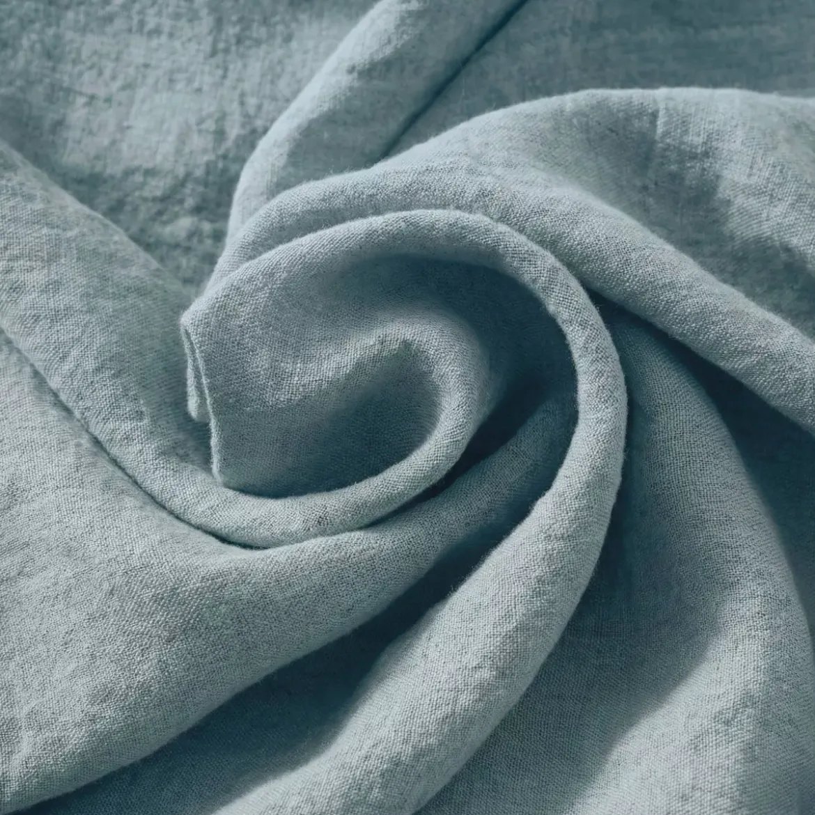 Tovaglia rettangolare in lino lavato (170 x 350 cm) Louise Blu Azzurro