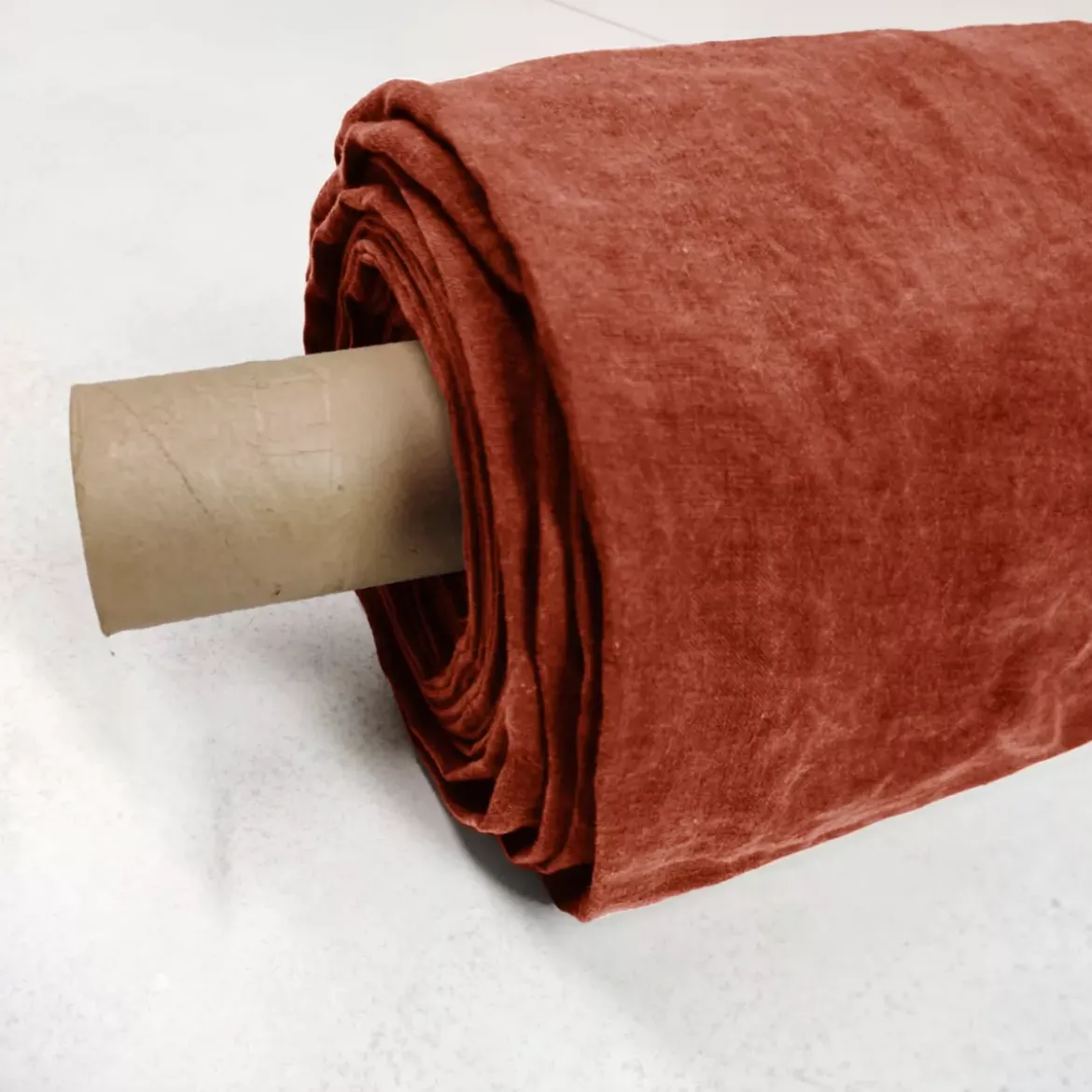 Tovaglia rettangolare lino lavato (L250 cm) Louise Terracotta