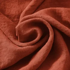 Tovaglia rettangolare lino lavato (L250 cm) Louise Terracotta