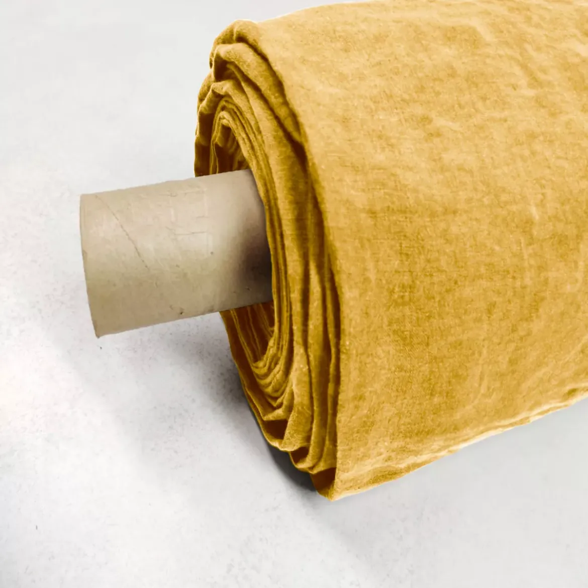 Tovaglia rettangolare lino lavato (L350 cm) Louise Giallo senape