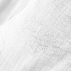 Tovaglia rotonda in garza di cotone (180 cm) Gaïa Bianco chantilly