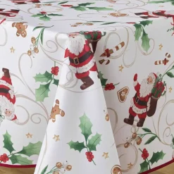 Tovaglia antimacchia Babbo Natale L240 cm Bianco