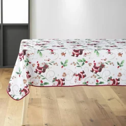 Tovaglia antimacchia Babbo Natale L300 cm Bianco