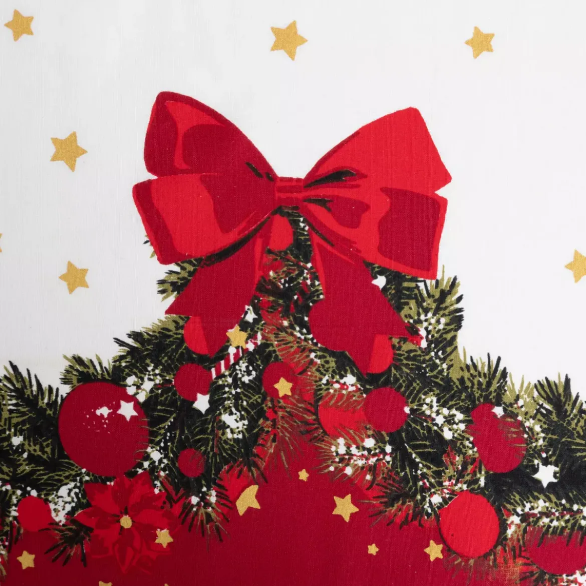 Tovaglia di Natale rettangolare in cotone (140 x 240 cm) Ghirlanda Festiva