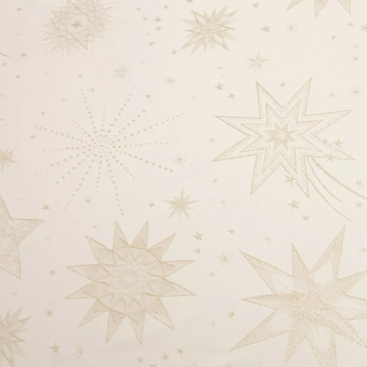 Tovaglia di Natale rettangolare (360 x 140 cm) Notte stellata Beige e dorato