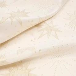 Tovaglia di Natale rettangolare (360 x 140 cm) Notte stellata Beige e dorato