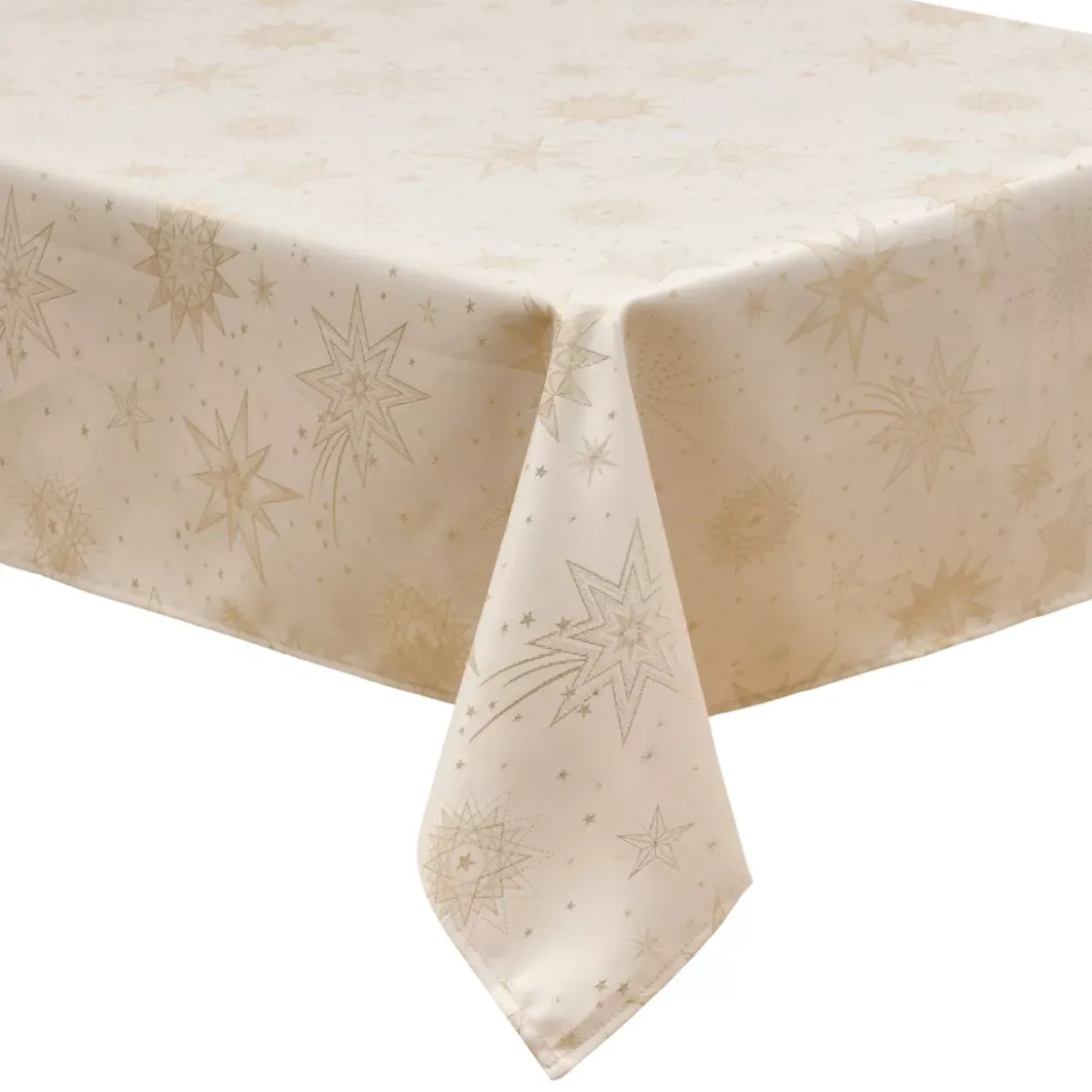 Tovaglia di Natale rettangolare (360 x 140 cm) Notte stellata Beige e dorato