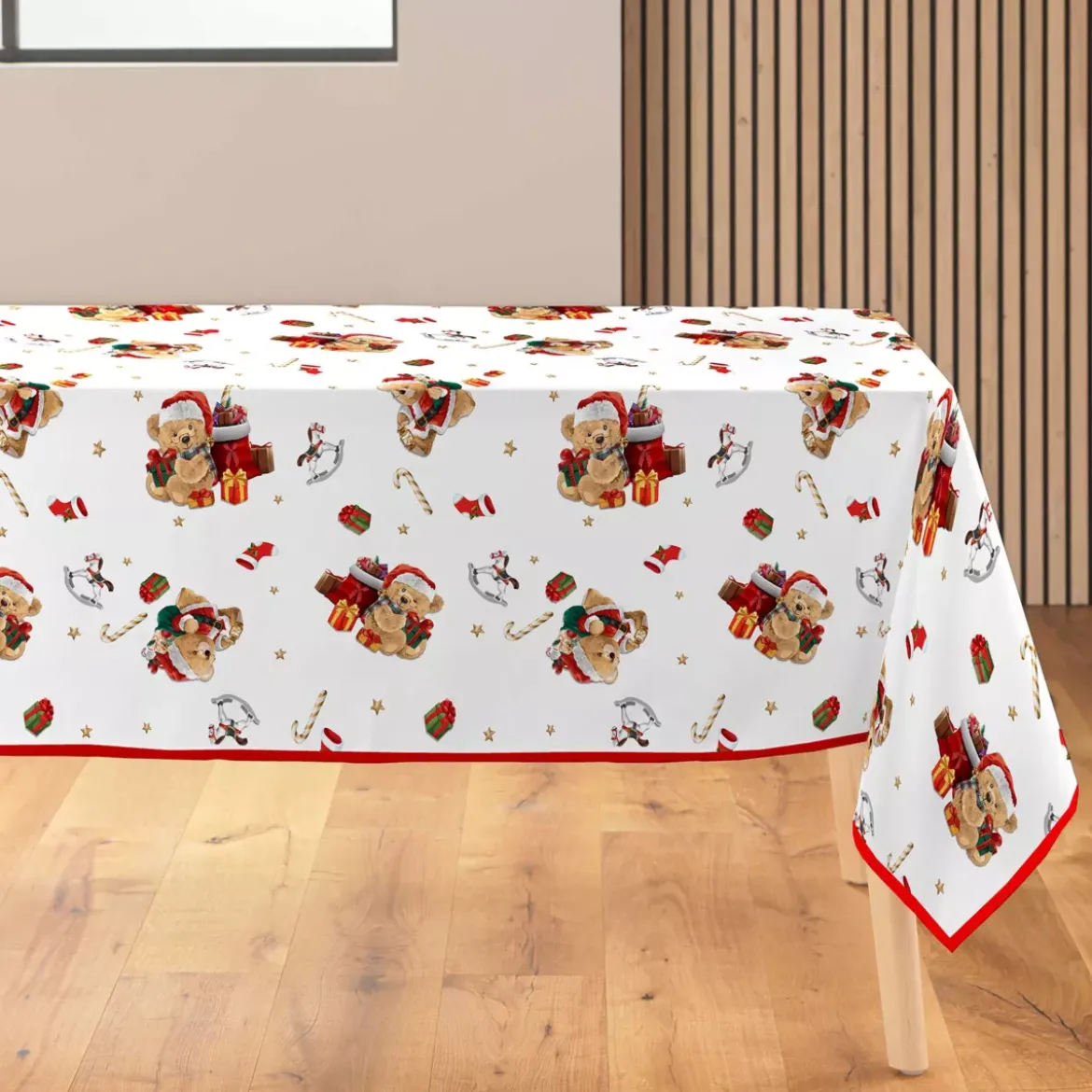 Tovaglia di Natale rettangolare anti macchia (150 x 300 cm) Orsetti
