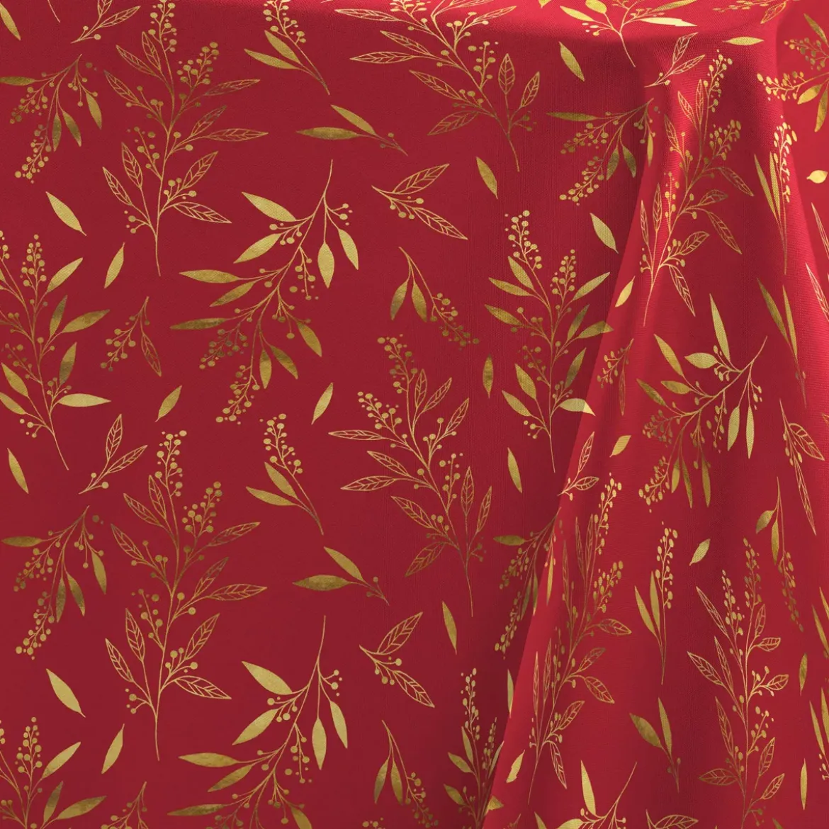 Tovaglia di Natale rettangolare (140 x 240 cm) Naelle Rosso e oro