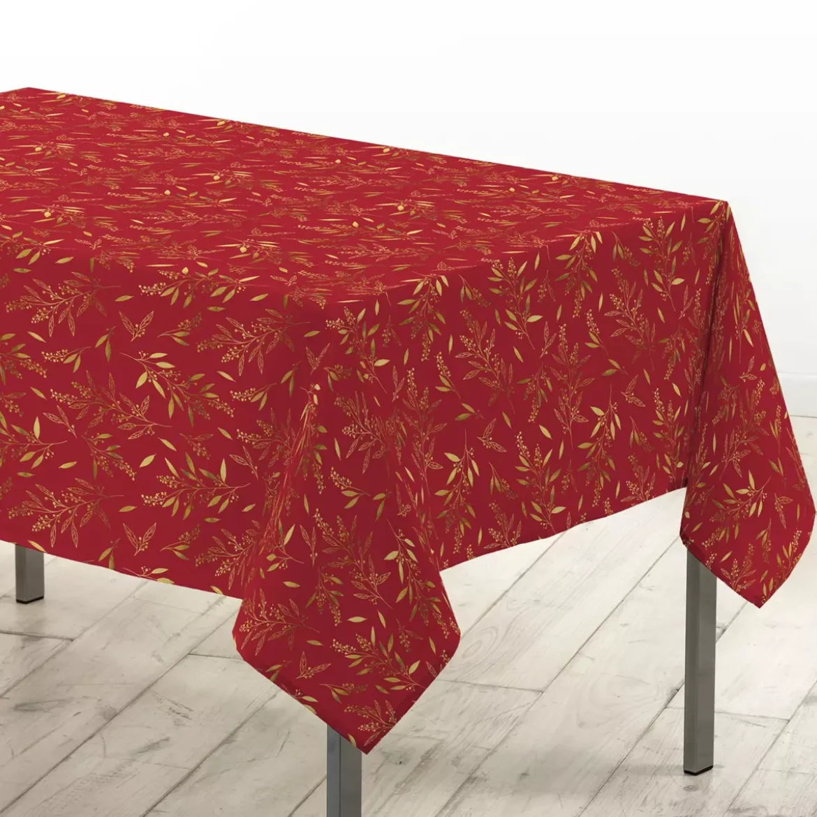 Tovaglia di Natale rettangolare (140 x 240 cm) Naelle Rosso e oro