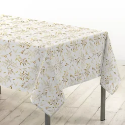 Tovaglia di Natale rettangolare (140 x 240 cm) Naelle Bianco e oro