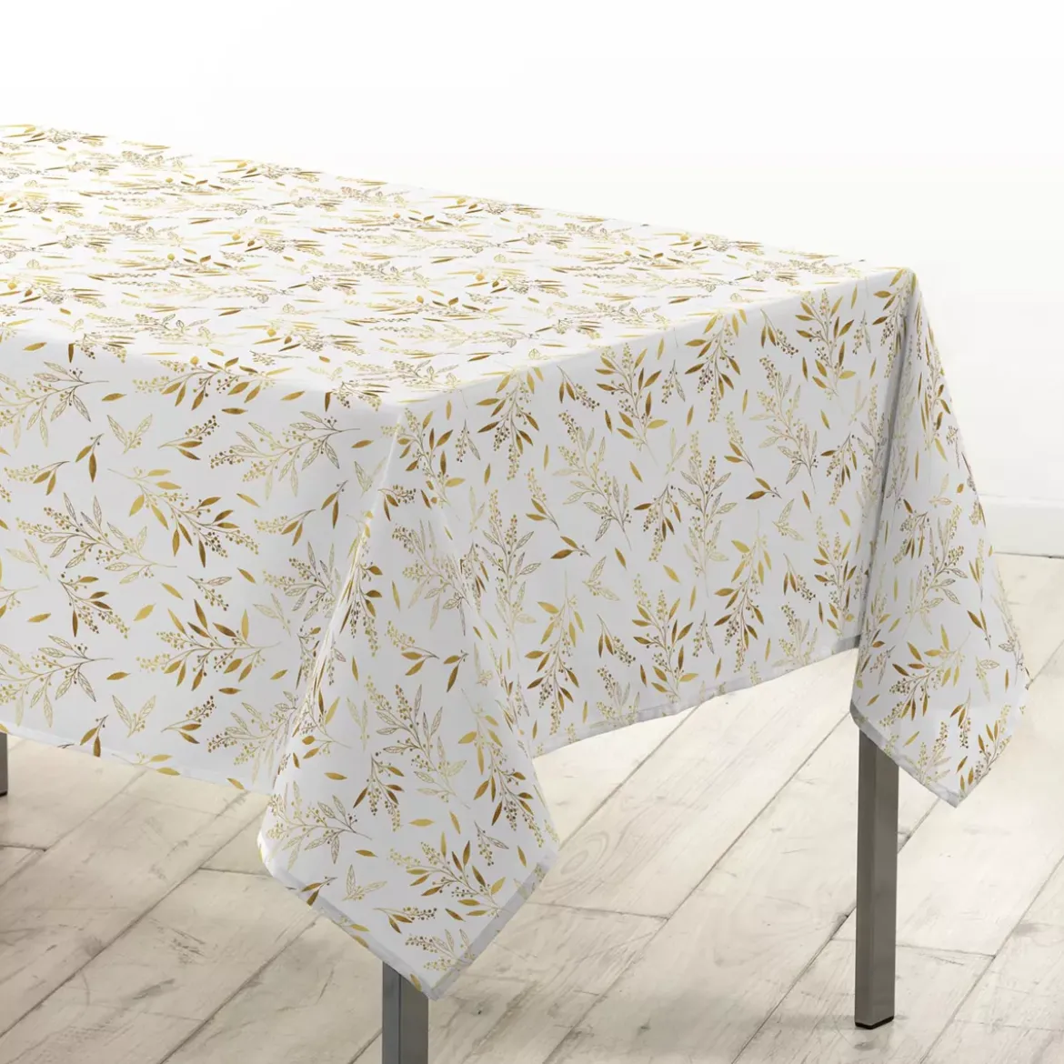 Tovaglia di Natale rettangolare (140 x 240 cm) Naelle Bianco e oro