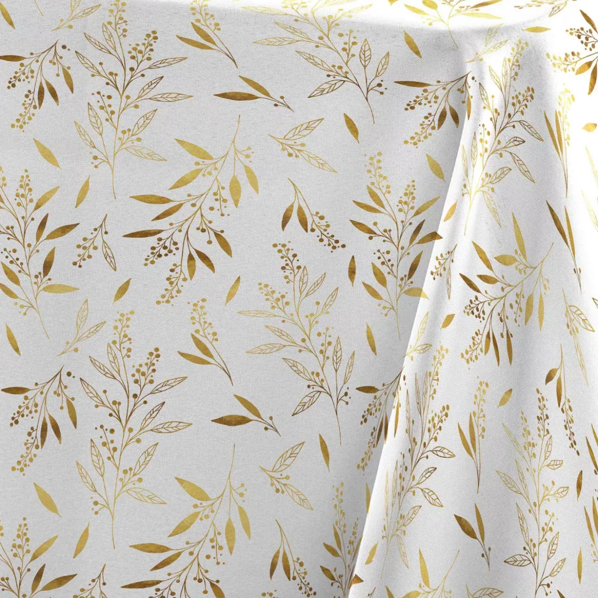 Tovaglia di Natale rettangolare (140 x 240 cm) Naelle Bianco e oro