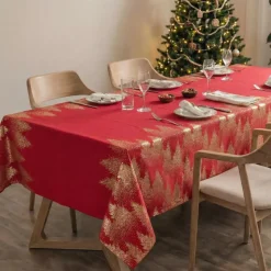 Tovaglia natalizia rettangolare (140 x 360 cm) Albero Rosso