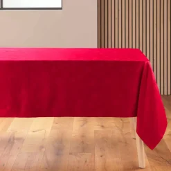 Tovaglia natalizia rettangolare (140 x 300 cm) Fiocco d'inverno Rosso