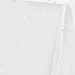 Tovaglia natalizia rettangolare (140 x 240 cm) Astrelia Bianco e argento