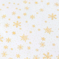 Tovaglia natalizia rettangolare (140 x 360 cm) Fiocco di neve Bianco
