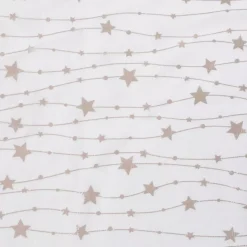 Tovaglia natalizia rettangolare (140 x 360 cm) Pioggia di stelle Bianca