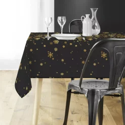 Tovaglia natalizia rettangolare (150 x 240 cm) Costellazione Nero e dorato