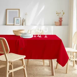 Tovaglia rettangolare antimacchia (140 x 300 cm) Elise Rosso