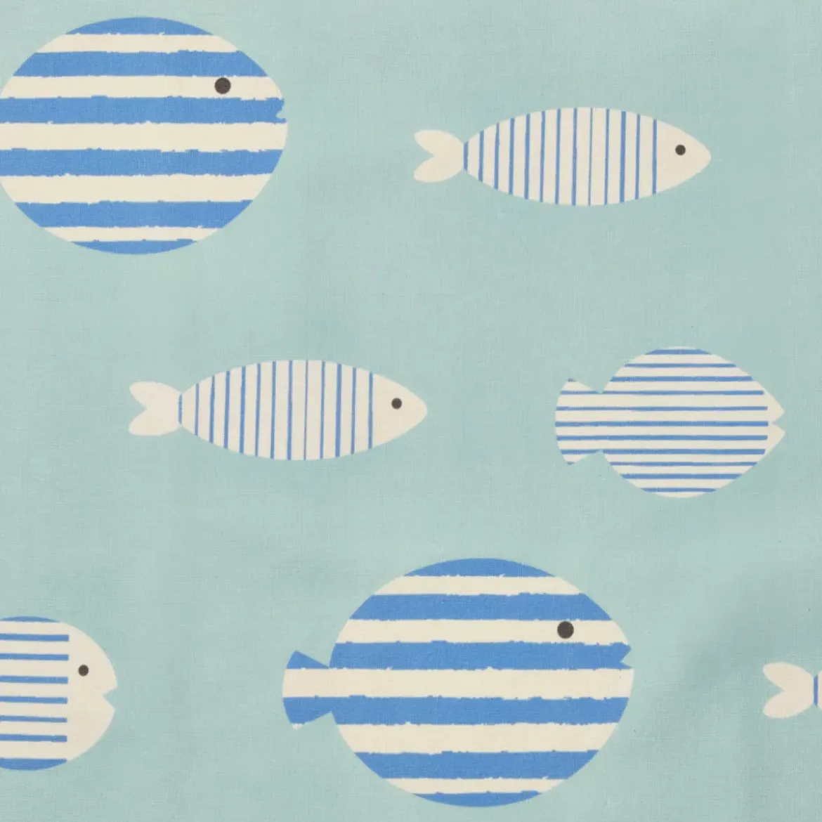Tovaglia rettangolare cotone antimacchia (150 x 250 cm) Fish Blu