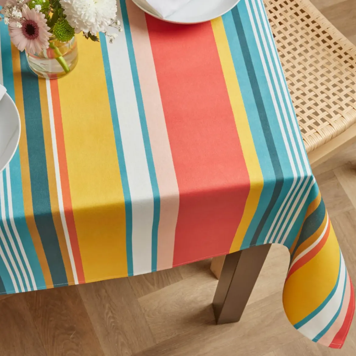 Tovaglia rettangolare cotone antimacchia (150 x 350 cm) Bonifacio Multicolore