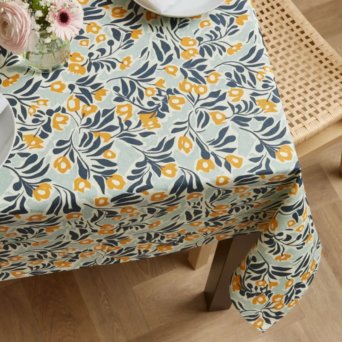 Tovaglia rettangolare cotone antimacchia (150 x 350 cm) Mafalda Multicolore