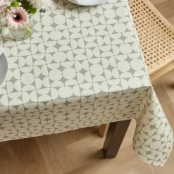 Tovaglia rettangolare cotone antimacchia (150 x 350 cm) Sofia Verde