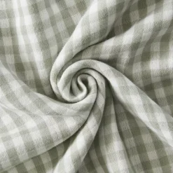 Tovaglia rettangolare in garza di cotone (150 x 250 cm) Gaïa vichy Verde eucalipto