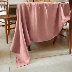 Tovaglia rettangolare in lino lavato (170 x 250 cm) Louise Rosa antico