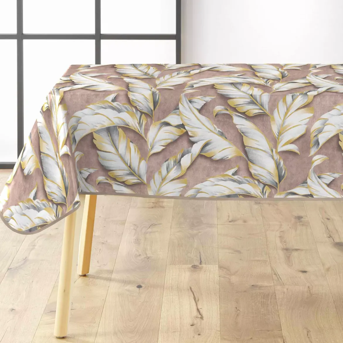Tovaglia rettangolare in PVC rivestito impermeabile (240 x 140 cm) Ebany Cioccolato