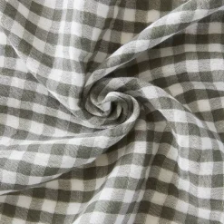 Trapunta garza di cotone (90 x 200 cm) Gaïa vichy Verde rosmarino