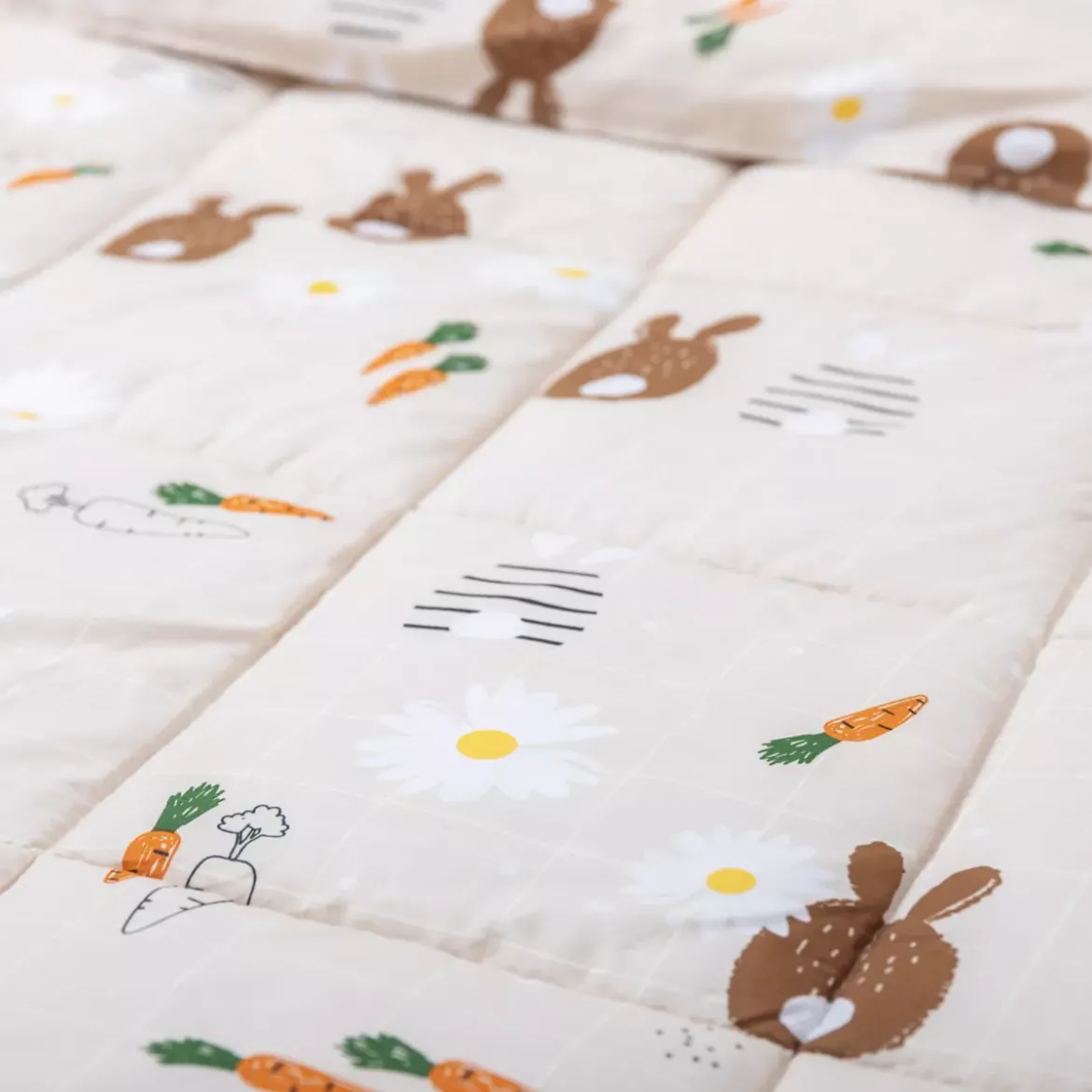 Trapunta stampata per bambini e una federa (140 x 200 cm) Pompon Marrone