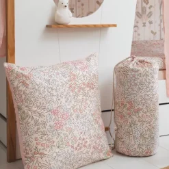 Trapunta stampata per bambini e una federa in cotone (140 x 200 cm) Pimprenelle Rosa