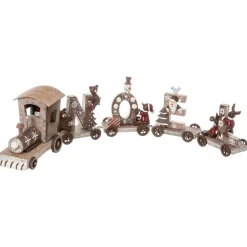 Treno decorativo in legno (44 cm) Natale