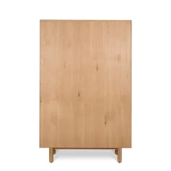 Vetrina 4 ante in rovere massiccio (120 x 190 cm) Oakland Naturale