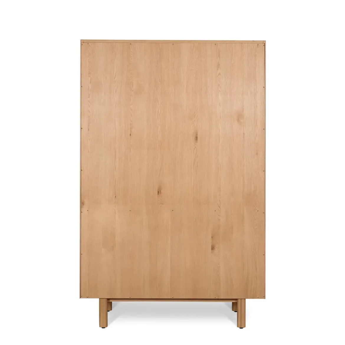 Vetrina 4 ante in rovere massiccio (120 x 190 cm) Oakland Naturale