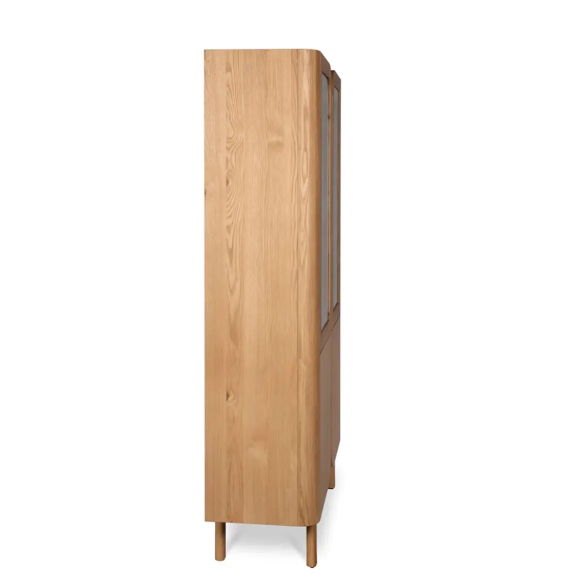 Vetrina 4 ante in rovere massiccio (120 x 190 cm) Oakland Naturale