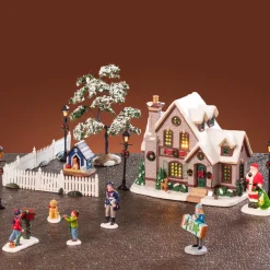 Villaggio di Natale Lemax luminoso Set completo Natale Bianco