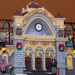 Villaggio di Natale luminoso e musicale Stazione ferroviaria