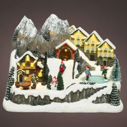 Villaggio di Natale luminoso e musicale Chalet in montagna