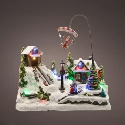Villaggio di Natale luminoso e animato (H31 cm) Avventure invernali