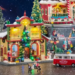 Villagio di Natale Lemax luminoso a pile Boutique de Cranberry Hill