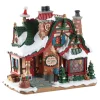 Villagio di Natale Lemax luminoso a pile Casa di Babbo Natale