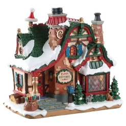 Villagio di Natale Lemax luminoso a pile Casa di Babbo Natale