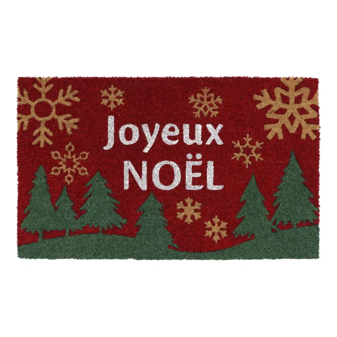Zerbino di Natale cocco (45 x 75 cm) Joyeux Noël Rosso e verde