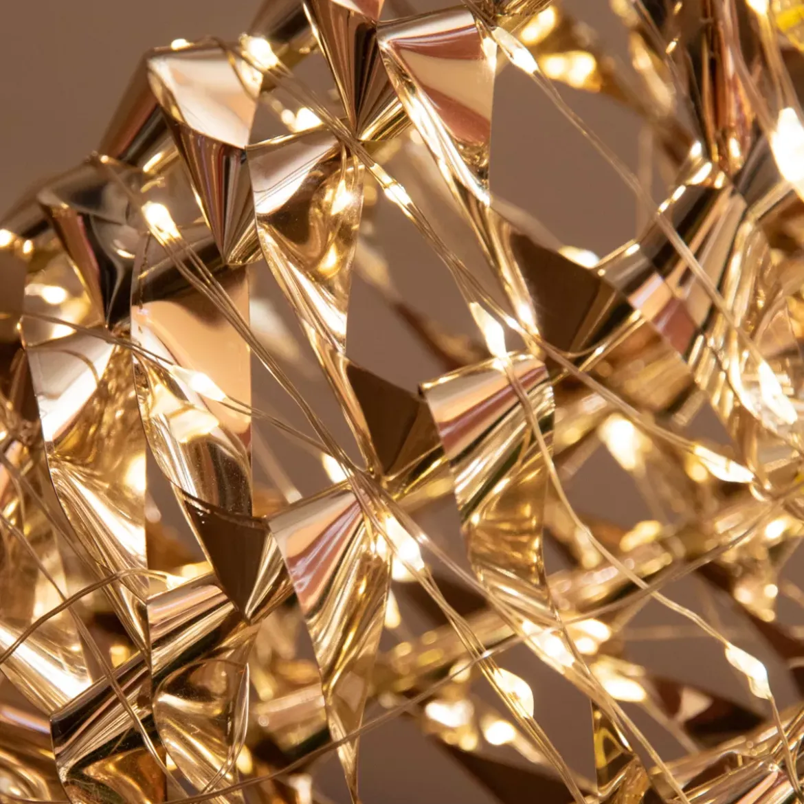 Zucchero filato luminoso 400 LED (H75 cm) Natale Oro